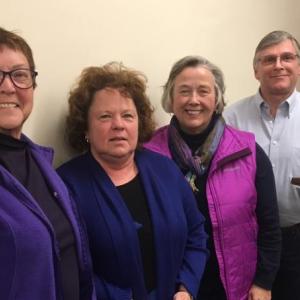 New Lincoln County Democrats officers, from left, Mary Trescot, Sandie O’Farrell, Marilyn Buhyoff and Chris Johnson. Courtesy of Tom Eichler