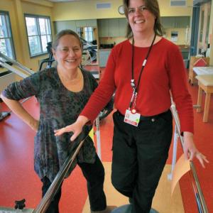 LincolnHealth Physical Therapist Heather Brewer, right, with Certified Occupational Therapy Assistant Deborah Hidu. Courtesy of LincolnHealth