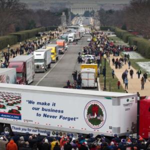 Wreath arrive in Washington, D.C. for ceremonies at Arlington National Cemetery Dec. 17. Courtesy photo