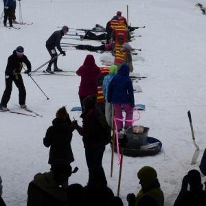 Biathlon transition from skiing to shooting. Courtesy photo