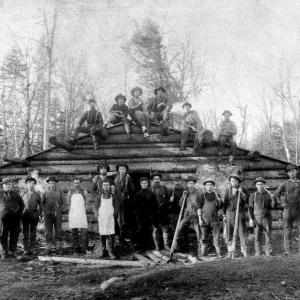 An image from “In the Blood: An Illustration of the Life, History, and Character of the Turn-of-the-Century Maine Lumbermen & River Drivers.” Courtesy photo