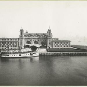 Front view, circa 1902-1913, of Ellis Island from the collection of the William Willams Papers held in the New York Public Library Digital Collections, photographer, Edwin Levick. Courtesy photo