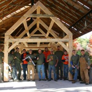 A Timber Frame course group. Courtesy photo