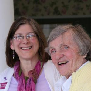 Mary Hanley, left, of New Hope for Women and Carol Ostermann, St Andrews Auxiliary president. Courtesy of Scott Shott