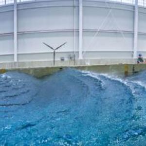 UMaine Alfond W2 Ocean Engineering Lab, wind-wave basin. Courtesy photo UMaine wind-wave lab