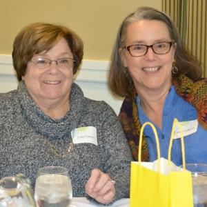 Ruth Estabrook (right) with Lola Charron (left), recognized as CHANS Home Health & Hospice Rookie of the Year for serving 100 hours in 2016. Courtesy photo