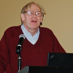 Earl Shuttleworth Jr. lectures as part of the Chats with Champions series at Skidompha Library. ART MAYERS/Boothbay Register