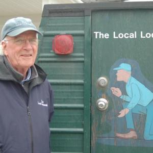 Dick Cleveland at the rear door of his mobile shop for his business, “The Local Locksmith.” ART MAYERS/Boothbay Register