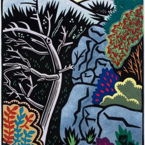 Linocut print by Holly Berry. Courtesy of The Green Lion Gallery Holly Berry