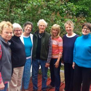 Planners for Lincoln County Historical Association’s Kermess at Pownalborough Court House include, from left, Elizabeth Potter, Merry Fossel, Wendy and Tom Eichler, Terri Wells, Christine Hopf-Lovette, Beth Quivey and Linda Pope (not pictured).