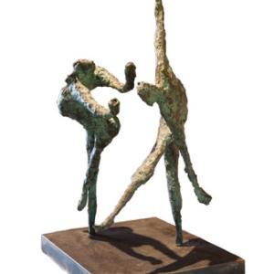 A bronze sculpture by Virginia S. Brun’s bronze sculpture “Contemporary Dance” at Wiscasset Art Gallery. Courtesy of Chris Eichler Virginia S. Brun