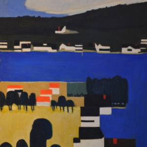 “Skowhegan Landscape” by Bernard Langlais (Corcoan), oil on canvas. Courtesy of the venue