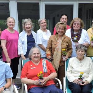Present at the June meeting are, from left, front row: Patrick White, DAR Good Citizen Award Winner from Medomak Valley H.S., Vice Regent Mickey Brown, Flora Hewitt; back row: Sara Fahnley, Joannie Oram, Barbara Belknap, Miriam Buckley, Jean Hoyenski, Deborah DeGroff, Clara Wentworth, Shirley Peverly, Melba Gunnison, Carolyn Harris and Regent Audrey Miller. Courtesy of Diane Randlett