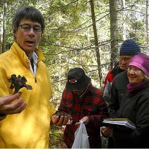 Greg Marley explains about a mushroom at one of his workshops. Courtesy photo