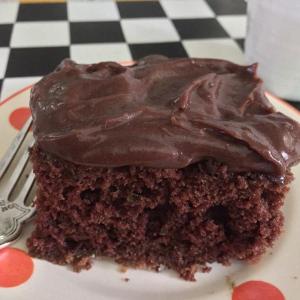 Chocolate zucchini cake with shiny dark chocolate frosting is totally ridiculous! SUZI THAYER/Boothbay Register