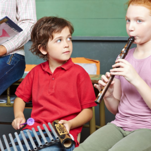 A music class for home-schooled students with Carol Preston. Robert Kneschke photo