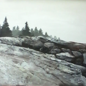 “O.P. Mist,” a new work by Nathan Campbell in the September show at BRAF. Courtesy of the gallery Nathan Campbell, Boothbay Harbor ME