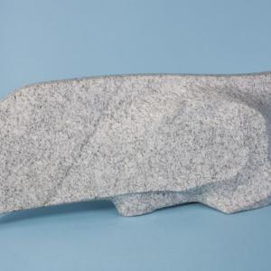 Neal Kimball of Bristol won Don Justin Meserve’s Chelmsford granite “Toucan” in the raffle held at Boothbay Railway Village during the first Maine Coast Stone Symposium. Courtesy of the Schoodic International Sculpture Symposium Don Meserve’s “Toucan”