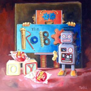 Damariscotta artist Denise Rankin’s “OY Robot.” Courtesy of Linda Morkeski Denise Rankin, Damariscotta