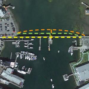 This illustration outlines the placement of alternative bridge alignments. Courtesy photo