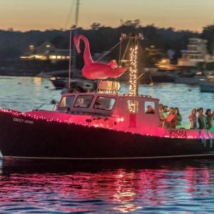 Rusty Court’s entry in the 2016 Lighted Boat Parade. Courtesy of Michael Leonard