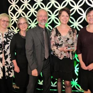 LincolnHealth was named a Top Rural Hospital at a special ceremony in Washington, D.C. on Dec. 6. From left are Leapfrog Group President and CEO Leah Binder, Leapfrog Group Board Chair Cristie Travis, Blake Hendrickson of the Maine Health Management Coalition, LincolnHealth Director of Pharmacy Services Karen Philbrick and LincolnHealth Clinical Support Services Manager Michele Sawyer. Courtesy of LincolnHealth