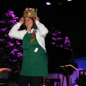 Susan Brackett receives the Gingerbread Crown for her Most Spectacular win – for the second consecutive year. LISA KRISTOFF/Boothbay Register
