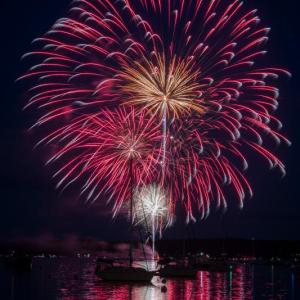 Fireworks over Boothbay Harbor. Courtesy of Michael Leonard