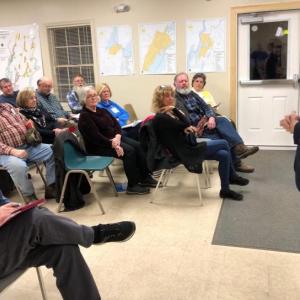 Senator Eric Brakey addresses Lincoln County Republicans. Courtesy photo