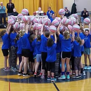 The Lady Dribblers perform at a halftime show. Courtesy photo