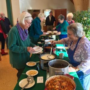 Lunch is served at St. Columba’s Episcopal Church on Jan. 18. SUZI THAYER/Boothbay Register
