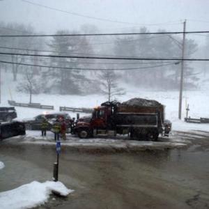 Flooding at the Damariscotta waterfront on Jan. 4. Courtesy of Ellie Busby