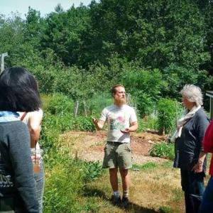 Aaron Parker gives a lesson on edible plants. Courtesy photo