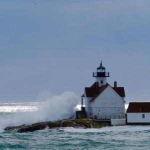 Waves crash ashore at the Cuckolds. Courtesy of Marcus Hutchins