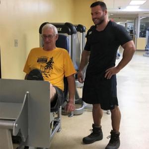 Livestrong participant Bob Jackson with trainer Jake Rippy. Courtesy of Abby Jones