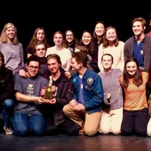 On their way to the state competition! The drama students of Lincoln Academy take First Place honors at the Regional Drama Festival One Act Competition last weekend. This is the 12th year LA has competed and its 11th first place win. Courtesy of Griff Braley
