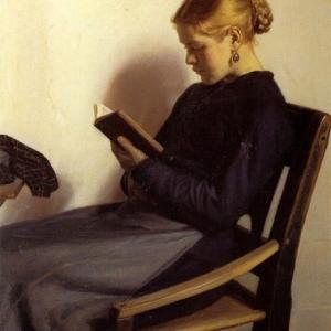 A Young Girl Reading by Michael Peter Ancher 1890. Courtesy photo