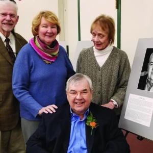 Harold Schramm, Pat Schramm and Maryjane Tigert with Dr. Douglas Tigert (seated). Courtesy of The Lincoln Home