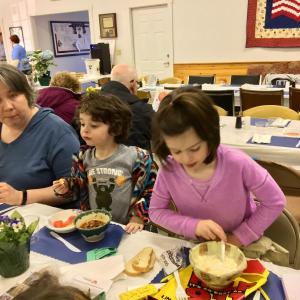 198 people attend the 22nd Annual Soup Bowl Supper at the American Legion Hall on Industrial Park Drive in Boothbay April 5. SUZI THAYER/Boothbay Register