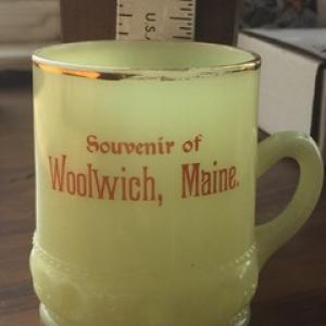 Who sold the souvenir Woolwich teacup is a mystery the town’s historical society hopes to solve. Courtesy of Woolwich Historical Society