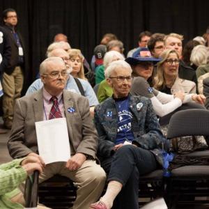 Delegates attending the Lincoln County Caucus during the 2016 Maine Democratic State Convention. Courtesy of Kristin Dillon Photography