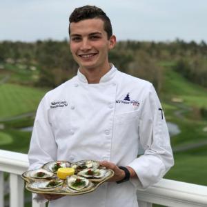 Nathaniel Adam, executive sous chef at the Boothbay Harbor Country Club, will be competing against about 10 other chefs in the first ever International Oyster Chef or the Year event. Courtesy of Michelle Amero