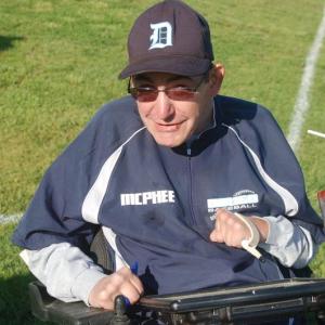 Dirigo Assistant Coach and award-winning sportswriter Bob McPhee takes notes for his team. ART MAYERS/Boothbay Register