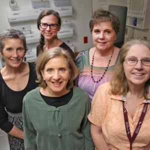 This Mother’s Day, LincolnHealth wants women and moms of all ages to remember to take care of themselves too. Pictured, from left, back: Lincoln Medical Partners OB/GYN Deborah Eisenberg, MD, Certified Nurse Midwife Stacey Rees, and Breast Care Coordinator Sandy Holmes, Radiologic Technologist; front: Breast Care Coordinator Nancy Duffy, Radiologic Technologist and LincolnHealth Financial Counselor Pat Simmonds. Courtesy of LincolnHealth