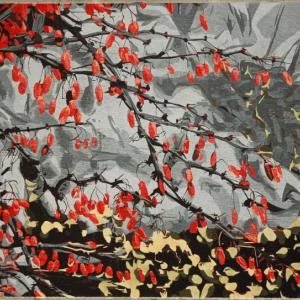 Jean Gumpper: Allure, woodcut, 30 x 20. Jean Gumpper