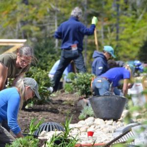 The horticulture staff hard at work. Courtesy of CMBG