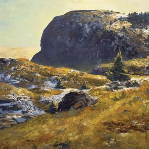 Andrew Winter (1893-1958), “Late Afternoon, Whitehead” oil on board, 24” x 36” is one of the works in Galleries 338 inaugural exhibition. Courtesy of the venue Andrew Winter