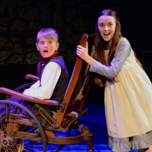 Colin Craven (Spencer Pottle of Boothbay) and Mary (Catherine Ashmore Bradley) on their way to the garden in the current Heartwood production of “The Secret Garden.” Jenny Mayher photo Jenny Mayher photo