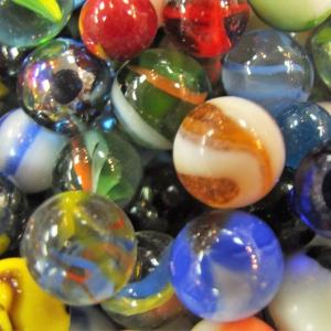 A sampling of some of the marbles at Boothbay Harbor Framers & Gallery a dozen of which come with every purchase of a Got All Your Marbles? piece of jewelry. LISA KRISTOFF/Boothbay Register
