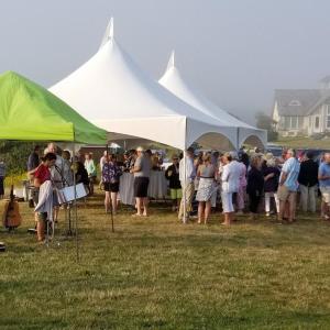 Attendees gather for the “Keep the Light Burning” fundraising event at Hendricks Head Light Station. Courtesy of Elaine Jones